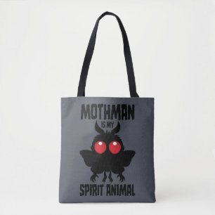 Bolsa Tote Mothman É Meu Animal Espiritual Silhueta