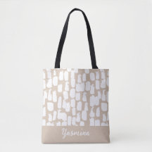 Motif abstrait minimaliste beige et blanc