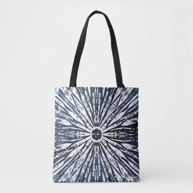 Bolsa Tote Motif Radial de Tinta Indiana (Frente)