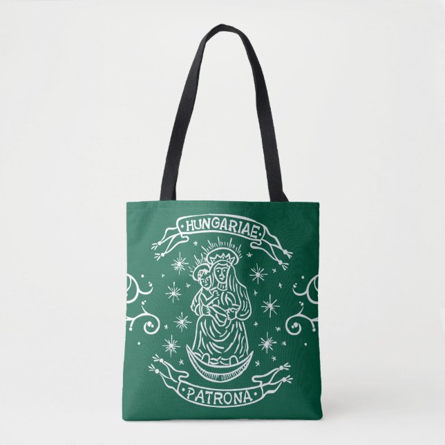 Bolsa Tote motif virgem medieval mary jesus (Frente)