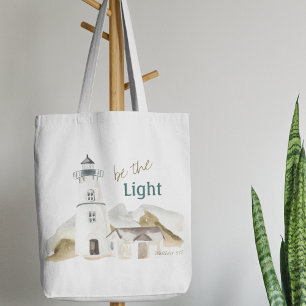 Bolsa Tote Motivação de Aquarela "Seja a luz"