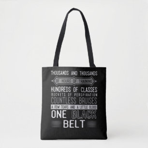 Bolsa Tote Motivação de Black Belt Karate Taekwondo Jiu Jit