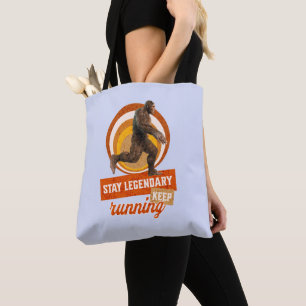 Bolsa Tote Motivação Divertida de Bigfoot Correndo
