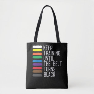 Bolsa Tote Motivação do Cinturão Negro Taekwondo Jiu Jitsu