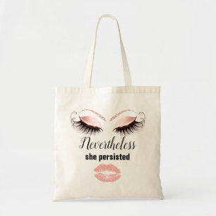 Bolsa Tote Motivar Lashes Maqueie Lábios de Beijo Personaliz