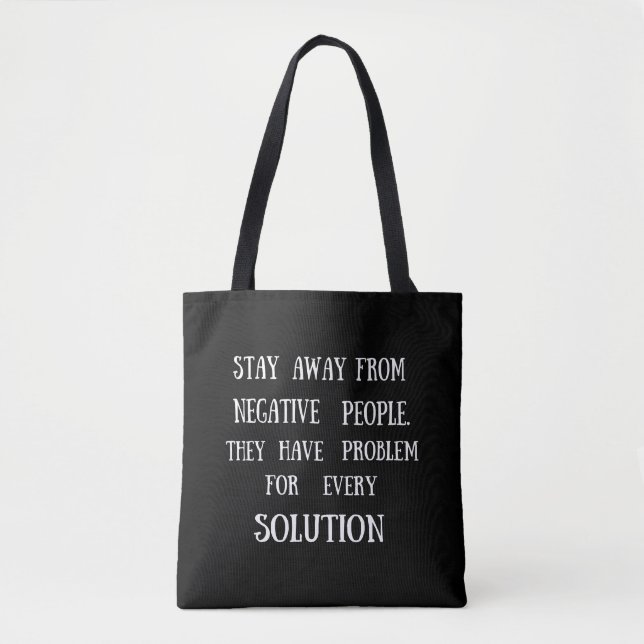 Bolsa Tote Motivational cita discursos engraçados da vida (Frente)
