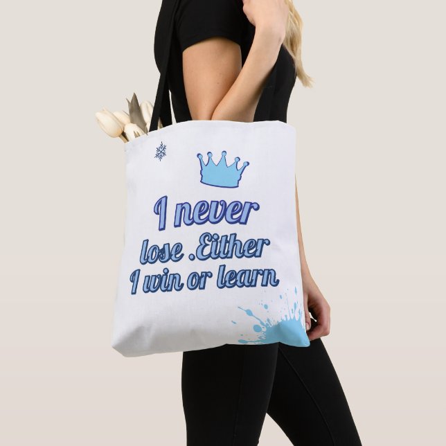 Bolsa Tote Motivational_I Nunca Perder Ganhar ou aprender (Close Up)