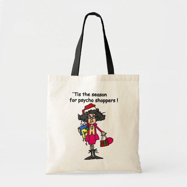 Bolsa Tote Motivo Para Compradores Psicopatas (Frente)