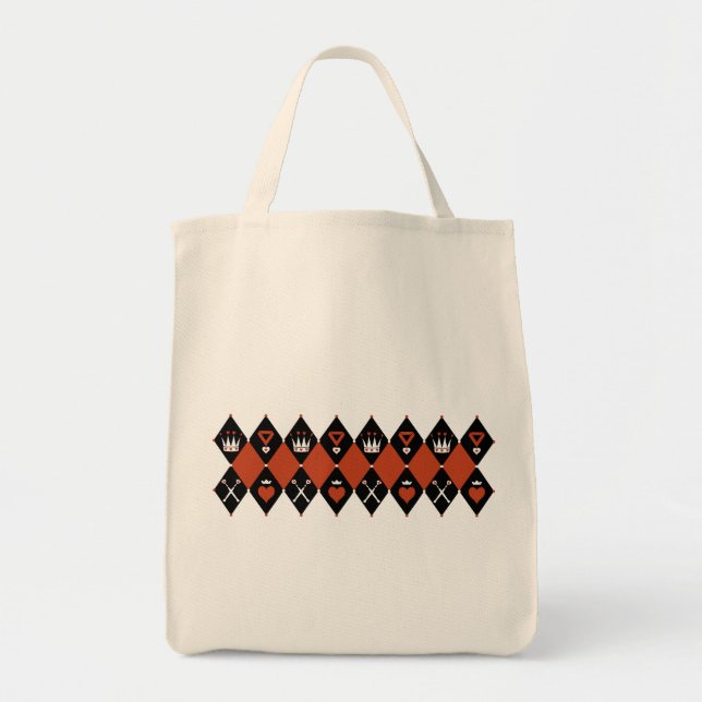 Bolsa Tote Motivos Reais da Rainha de Copas (Frente)