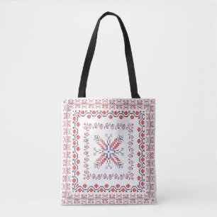 Bolsa Tote Motivos romenos tradicionais Romania 4 da arte