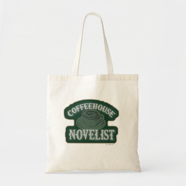 Bolsa Tote Moto do Autor Verde Legal Novelista do Coffeehouse (Frente)