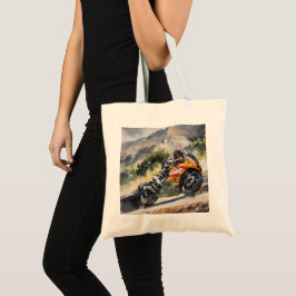 Bolsa Tote Moto-moto que corria uma montanha acima