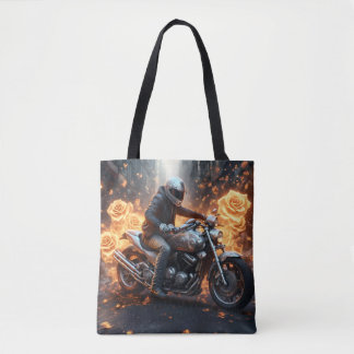 Bolsa Tote Motociclista entre os rosas