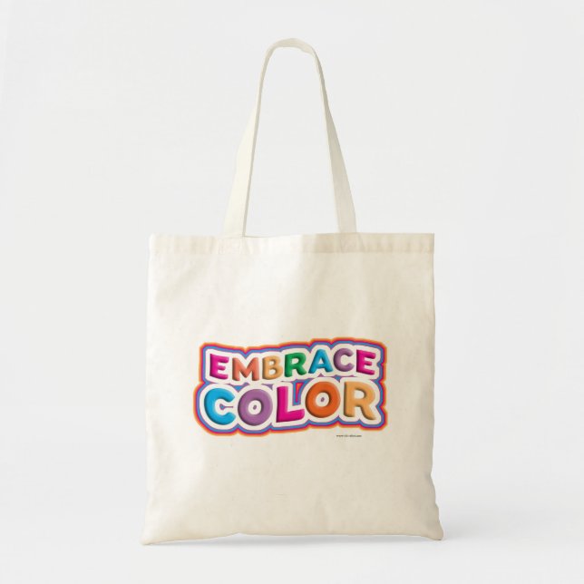 Bolsa Tote Motografia Colorida de Embriões Brilhantes (Frente)