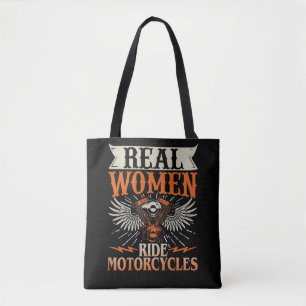 Bolsa Tote Motorcycle Biker Motorbike Rider Real Women Ride