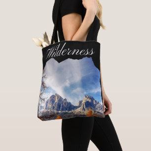 Bolsa Tote Mountain Lake View Rock