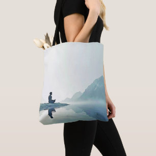 Bolsa Tote Mountain Zen Design de Meditação Pacífica