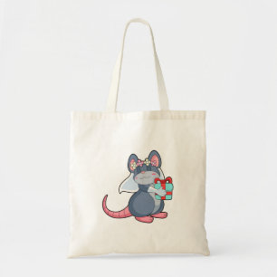 Bolsa Tote Mouse como noivo com véu e presente.PNG