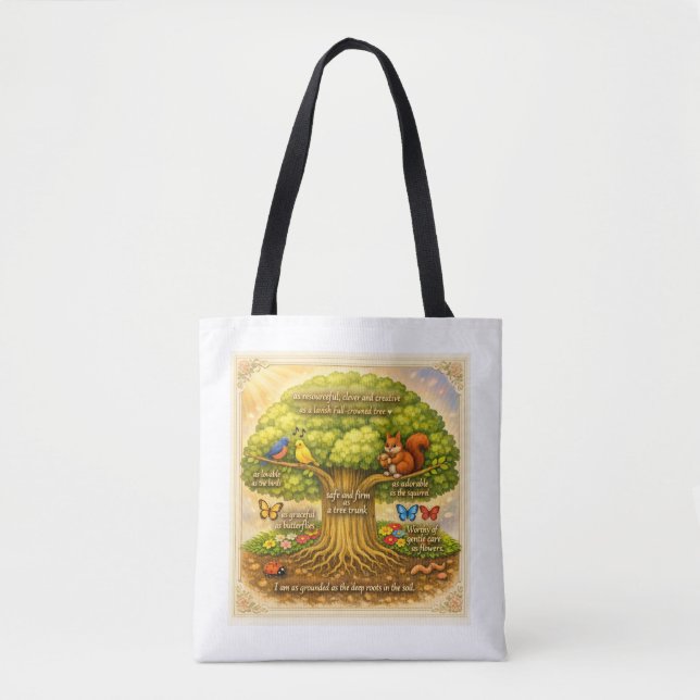 Bolsa Tote mova-se ao longo do dia de forma constante, induzi (Frente)