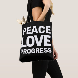 Bolsa Tote Movimento Mãos Protestando Paz Progresso do Amor