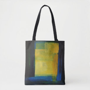 Bolsa Tote "Movimento" Saco de Toque Amarelo Azul