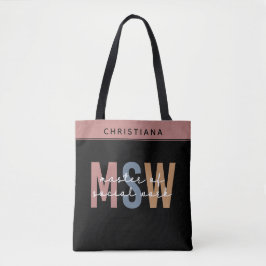 Bolsa Tote MSW Mestre Personalizado de Graduação Retroativa d