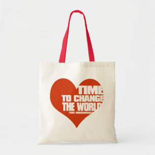 Bolsa Tote mudar o mundo, coração