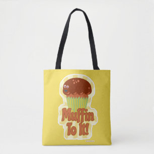 Bolsa Tote Muffin para ele Personagem Gigante Divertido Carto