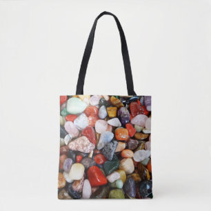 Bolsa Tote muitas pedras lindamente coloridas