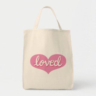 Bolsa Tote Muito Amado - Coração de amor rosa -