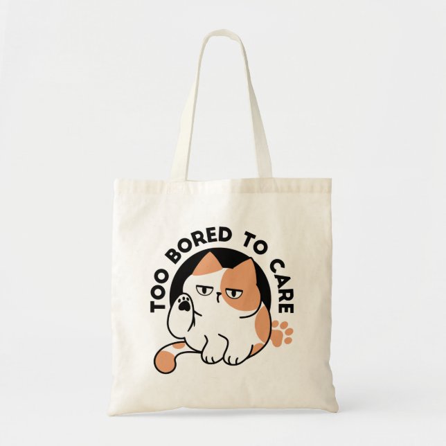 Bolsa Tote Muito Entediado para se Importar – Citação Diverti (Frente)
