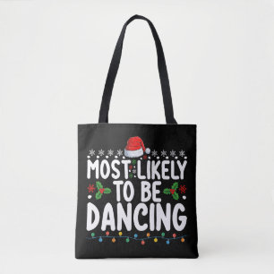 Bolsa Tote Muito Provável Estar Dançando Família do Natal