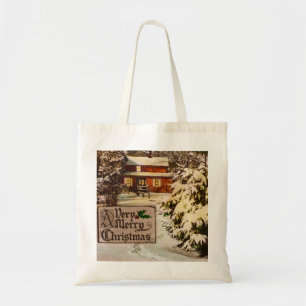 Bolsa Tote Muito um inverno tradicional clássico do Feliz