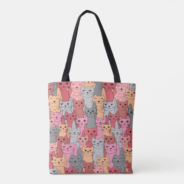 Bolsa Tote Muitos gatos vermelhos - Design Totosag (Verso)