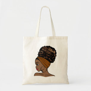 Bolsa Tote Mulher afro-americana negra mês
