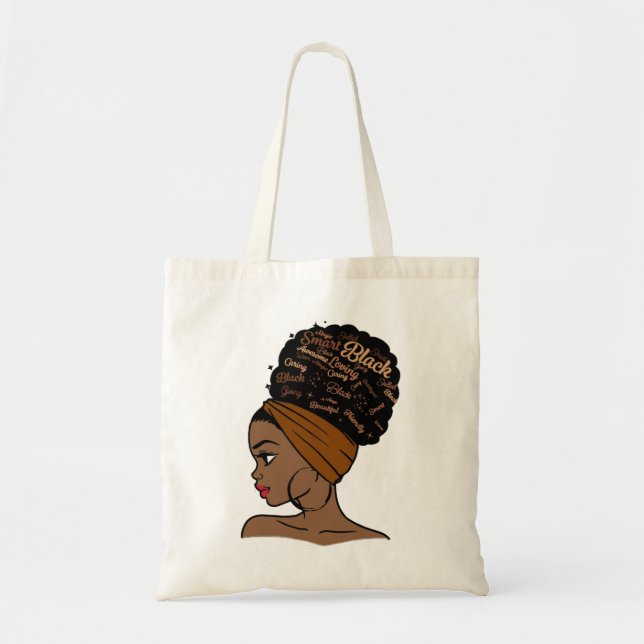Bolsa Tote Mulher afro-americana negra mês (Frente)