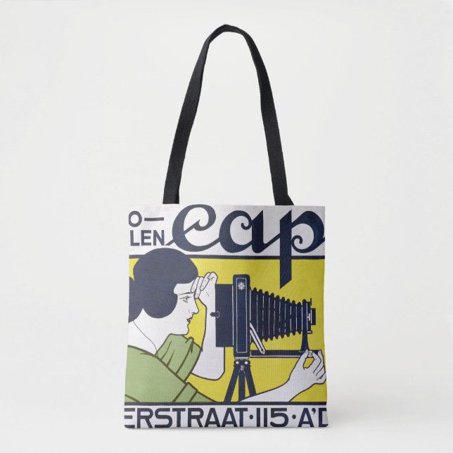 Bolsa Tote Mulher-Câmera, Fotógrafo, Van Caspel (Frente)