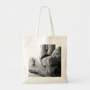 Bolsa Tote Mulher com café da manhã Lápis desenhando arte