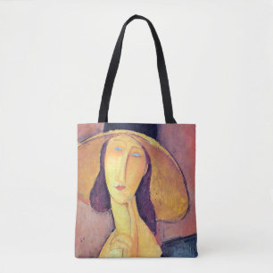 Bolsa Tote Mulher com chapéu grande, Modigliani