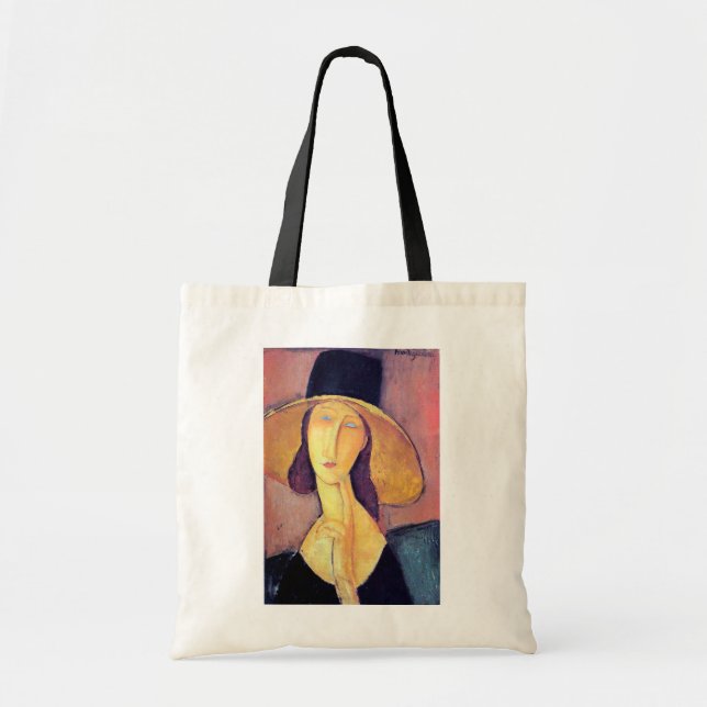 Bolsa Tote Mulher com Grande Chapéu, Modigliani (Frente)