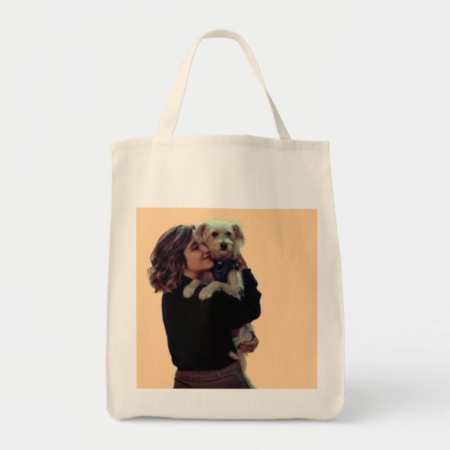 Bolsa Tote Mulher com seu cachorro fofo (Frente)