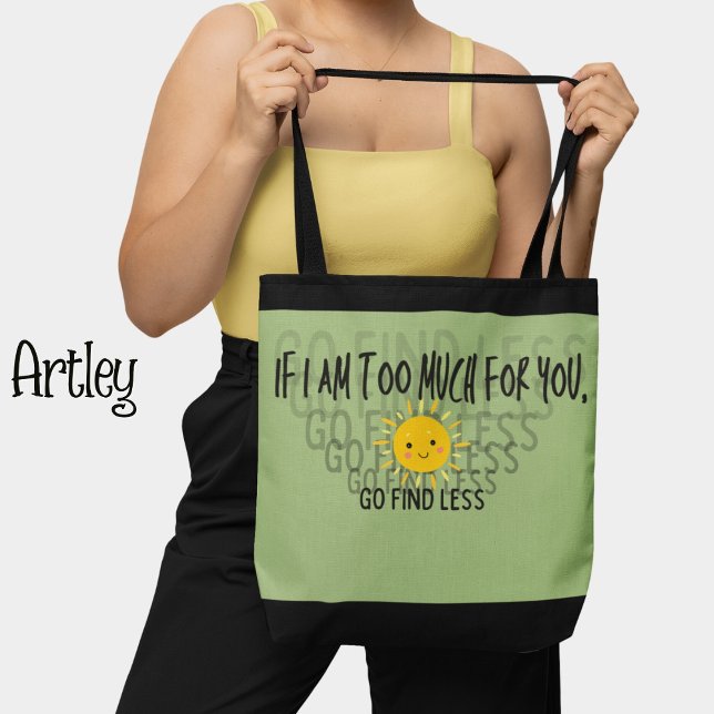 Bolsa Tote Mulher Confiante Verde Feliz Sol (Criador carregado)