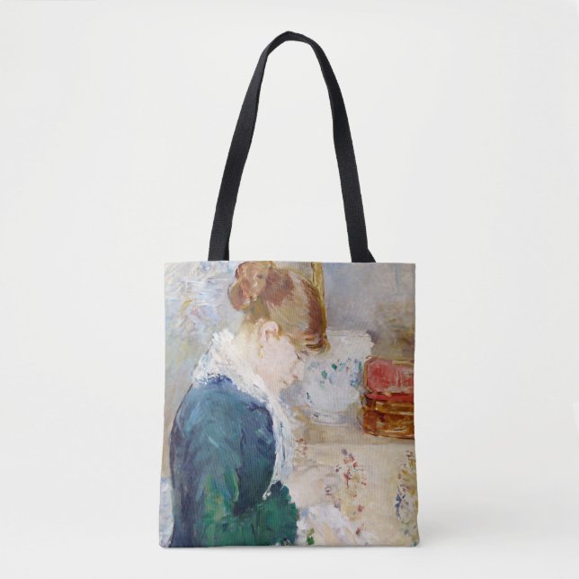 Bolsa Tote Mulher costurando, Berthe Morisot (Frente)