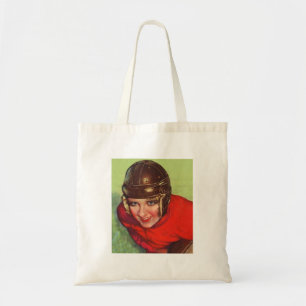 Bolsa Tote Mulher de Futebol Americano Vintage Retro