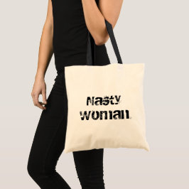 Bolsa Tote Mulher Desagradável, Tipografia Desfocada a Negra 