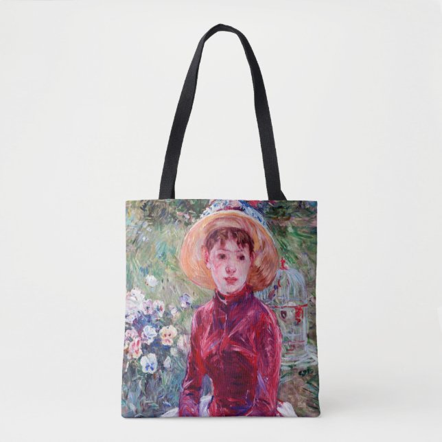 Bolsa Tote Mulher em Vermelho, Berthe Morisot (Frente)
