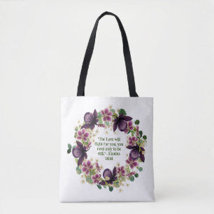 Bolsa Tote Mulher Floral Feminina Empoderando Citação Religio