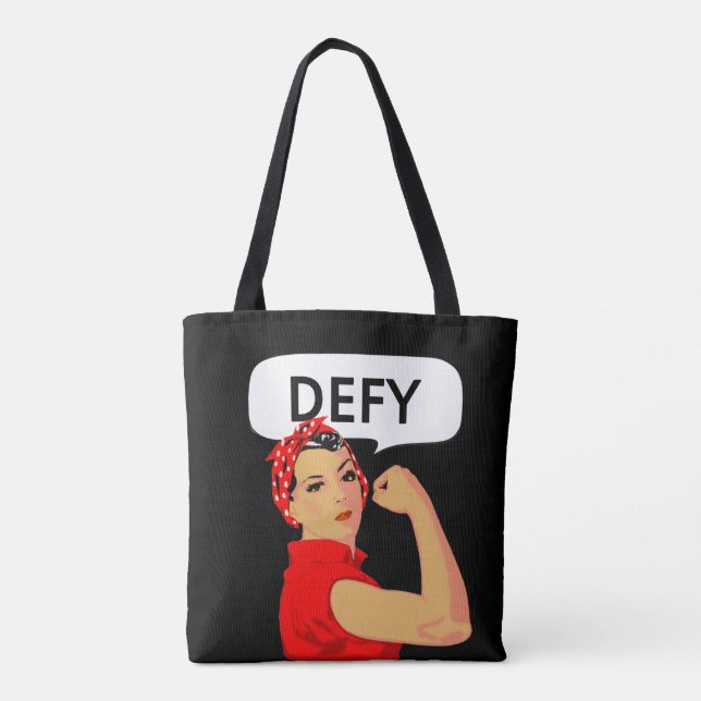 Bolsa Tote Mulher Forte Vintage Elegante e Texto Editável Def (Verso)