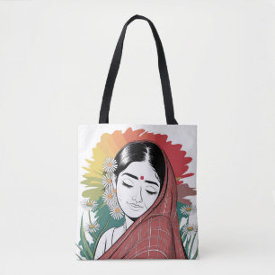 Bolsa Tote Mulher Indiana Tímida Arte Minimalista