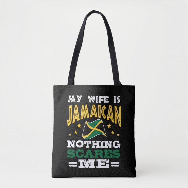 Bolsa Tote Mulher jamaicana Engraçada Jamaica (Frente)